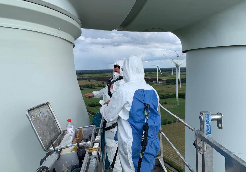 72m vrachtwagenhoogwerker reparatie windmolen Frankfurt juli 2019 4