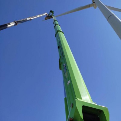 72m vrachtwagenhoogwerker montage windmolen Zeewolde juni 2021 13 v2