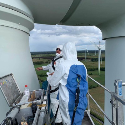 72m vrachtwagenhoogwerker reparatie windmolen Frankfurt juli 2019 4